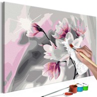 Slika za samostalno slikanje Magnolia (Grey Background) 60x40