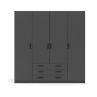 TVILUM Ormar Sprint, 196 x 200 cm, tamno siva