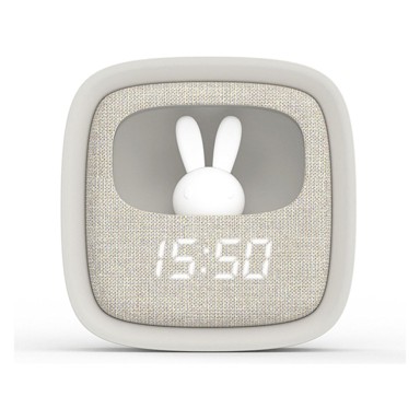 MOB Noćna svjetiljka i budilica Billy Clock, siva