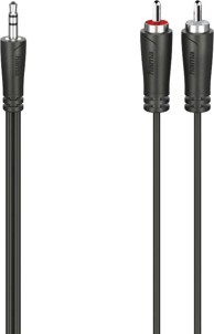 HAMA Audio kabel 3.5 mm na 2x RCA, 5 m, crni