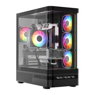 MODECOM PC kućište Volcano AQ 200 ARGB, Midi Tower, crno