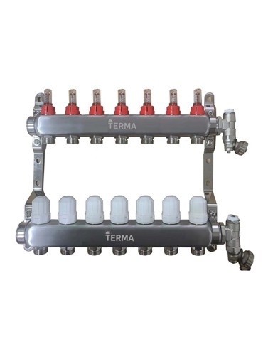 TERMA Podno razdjelnik Plus, s mjeračima protoka, 7 krugova