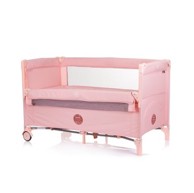 CHIPOLINO Putni krevetić s pomičnom stranicom Relax Flamingo Linen, rozi