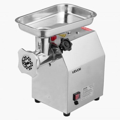 VEVOR Električna mašina za mljevenje mesa 375 x 240 x 420 mm 3,2 kg/min, srebrna