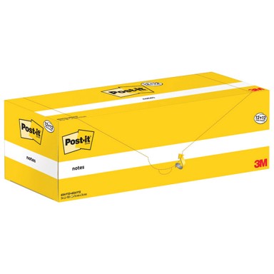 3M Samoljepljivi blok, Post-it, 76 x 76 mm, 100 listova, žuti, 12 + 12 gratis