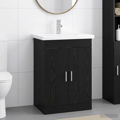Set namještaja za kupaonicu 61 x 40 x 84,5 cm, crni hrast