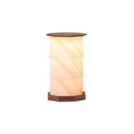 GINGKO LED stolna lampa u tamnoj prirodnoj boji (visina 18 cm) Twist Hexagon 