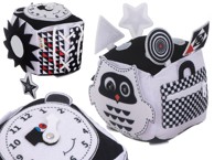 Montessori taktilna kontrastna kocka, sovica