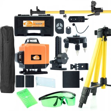 ROSFIX Set laserska libela Orange Tiger ROT16L, 16 linija, samonivelirajuća, IP54, domet 25 m