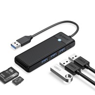 ORICO USB čvorište PAPW3AT-U3-015-BK-BP, 4x USB-A 3.0, crno