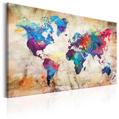 Slika World Map Urban Style 120x80