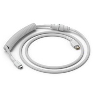 GLORIOUS Spiralni kabel Ghost White, USB-C na USB-A, 1,37 m, bijeli