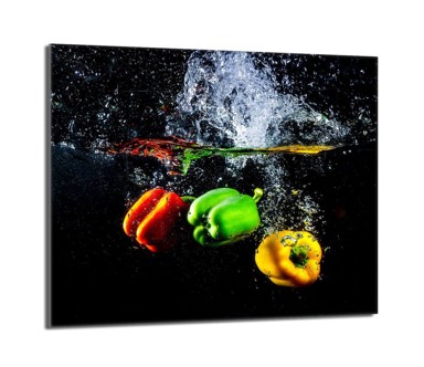 TMK Staklena zaštita za štednjak ili ploču za kuhanje 60x52, paprika