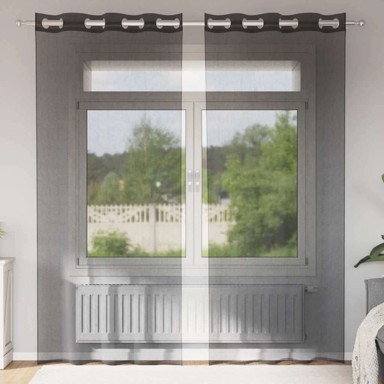 Gotove zavjese 140x245 cm 2kom, crne