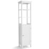 NORTHIX Uski visoki ormar 40 x 32 x 161,5 cm, 5 razina i 3 police, bijeli