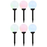 Vanjske solarne svjetiljke 6 kom LED kuglaste 20 cm RGB