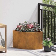 Kutna posuda za sadnju 45 x 45 x 35 cm, rđa 