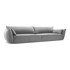 MAZZINI SOFAS Svijetlo siva baršunasta sofa 248 cm Vanda, 248x110x85 cm
