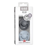 BIBS Duda varalica De Lux, silikon, siva/plava