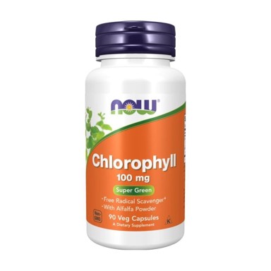NOW Klorofil, 100 mg, 90 kapsula