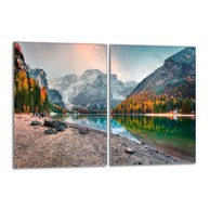 TMK Staklena zaštita za štednjak ili ploču za kuhanje iz dva dijela 40x52, planine