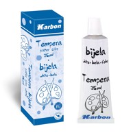KARBON Tempera, tuba, 35 ml, bijela, P12/72