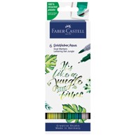 FABER-CASTELL Marker 164517, obostrani akvarel Goldfaber Lettering Jungle, 6 boja, sortirane boje, blister pakiranje