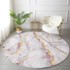 MILA HOME Svijetlo ružičasti/u zlatnoj boji periv okrugao tepih ø 120 cm Marble