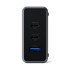 SATECHI Punjač, zidni, GaN, 100W, 2×USB-C PD + USB-A, sivi