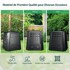 COSTWAY Vrtni komposter 380 l s poklopcem i podesivim ventilima, crni