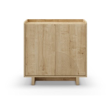 MARCKERIC Ormarić u dekoru hrasta u prirodnoj boji, 80x80x40 cm Daira