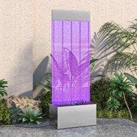 Stup s mjehurićima, 110 cm, RGB LED, nehrđajući čelik i akril