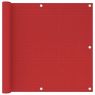 Balkonski zastor 90 x 300 cm HDPE, crveni