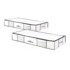 COMPACTOR Set od 2 bijele vakuumske kutije za pohranu ispod kreveta XLarge Underbed Life, 105 x 15,5 cm