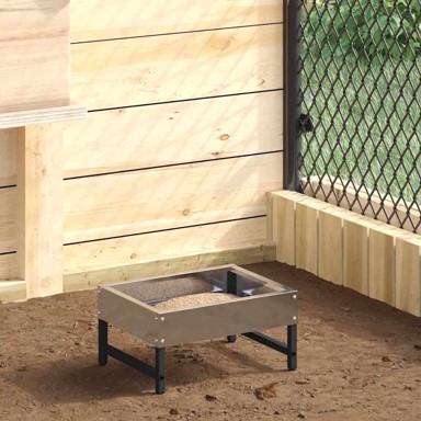 Hranilica za ptice, srebrna, 80 × 28 × 13,5 cm, pocinčani čelik