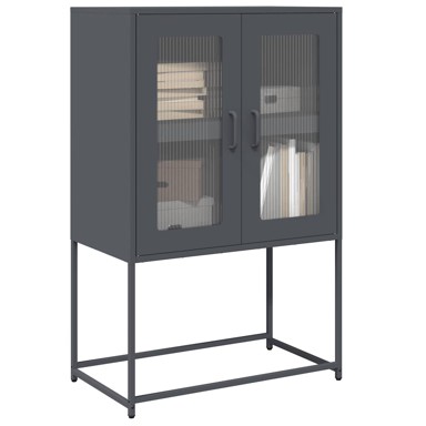 Visoka komoda antracit 68x39x107 cm čelik