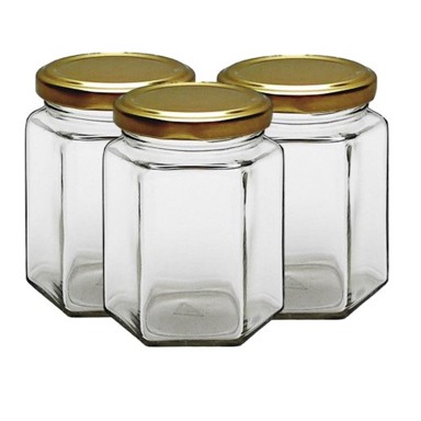 VETRO Staklenka Hexagonal 390 ml + poklopac 3/1