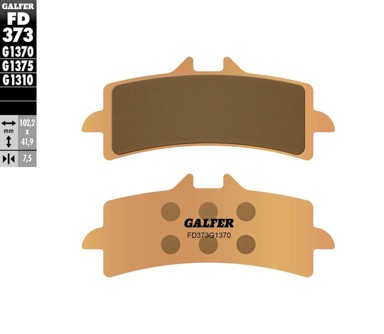 GALFER Kočione pločice KH447, sinterirani metal, Street, prednje, zlatna