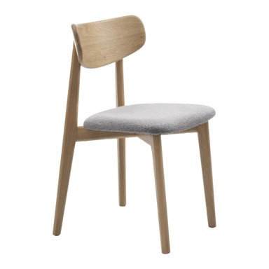 UNIQUE FURNITURE Svijetlo siva/u prirodnoj boji blagovaonska stolica Elim