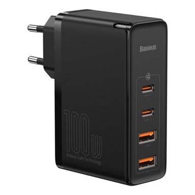 BASEUS GaN2 Pro zidni punjač 100W, USB / USB Type C Quick Charge 4+ PD, crni, model CCGAN2P-L01