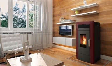 ALFA-PLAM Peć na pelet Alfa Commo 21 Etaž, crvena