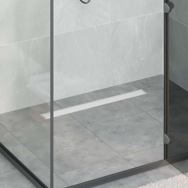 Odvod za tuš, s dječjim pokrovom, 80 cm, srebrna