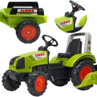 FALK Traktor na pedale Claas s prikolicom