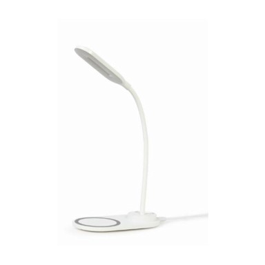GEMBIRD Stolna lampa s bežičnim punjačem, bijela