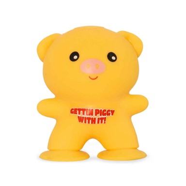 Ljepljiva antistres igračka, Sticky Pig, 9 cm, žuta