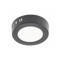 GTV LED Nadgradni okrugli panel Oris, 7 W, 3000k, crni