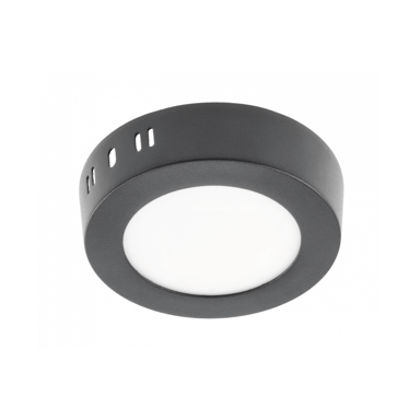 GTV LED Nadgradni okrugli panel Oris, 7 W, 3000k, crni