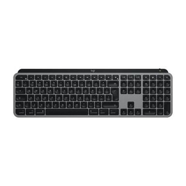 LOGITECH Tipkovnica MX Keys S za Mac, bežična, BT, space gray
