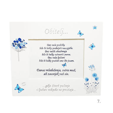 Personalizirani okvir za fotografije za obitelj i dom, model 7