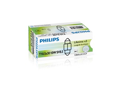 PHILIPS Žarulja 12v 10w sul. 12860llecocp sv8,5 t10,5×30 longlife ecovision 1/1